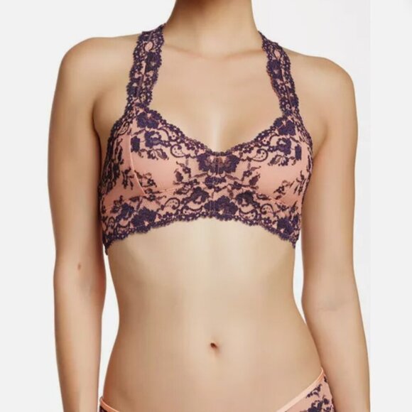 Intimately FREE PEOPLE Wild Roses Floral Lace Racerback Bralette - Picture 1 of 5
